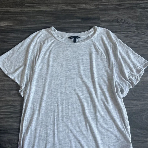 Banana Republic Luxe Flutter Sleeve Shirt Gray Size Medium - Picture 3 of 6